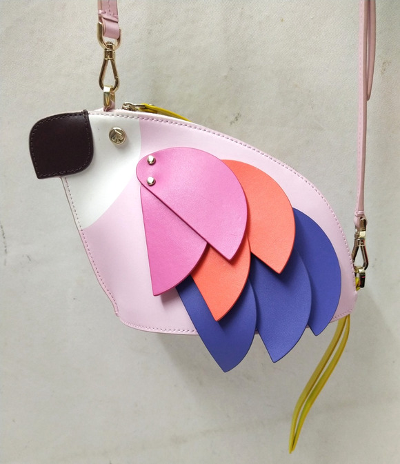 kate spade Handbags - Kate Spade New York Flock Party Multicolor Parrot Leather Zipper Crossbody Bag